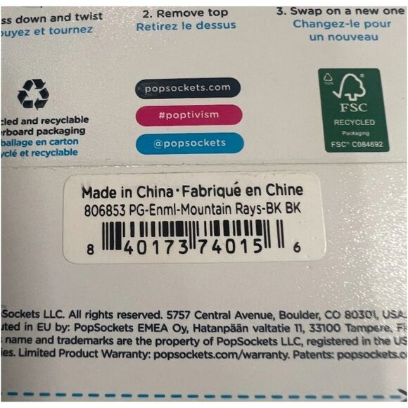 PopSockets PopGrip 3 Design Cell Phone Grip & Stand 3Pk - Picture 6 of 13